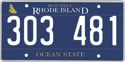 RI license plate 303481