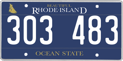 RI license plate 303483