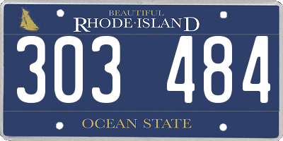 RI license plate 303484