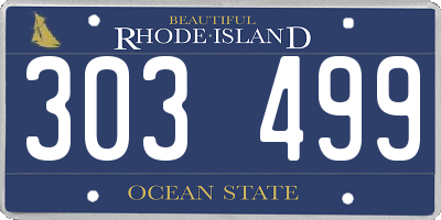 RI license plate 303499