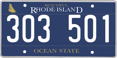 RI license plate 303501