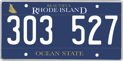 RI license plate 303527