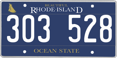 RI license plate 303528