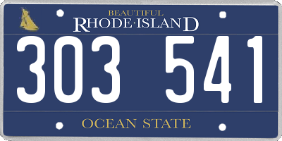 RI license plate 303541