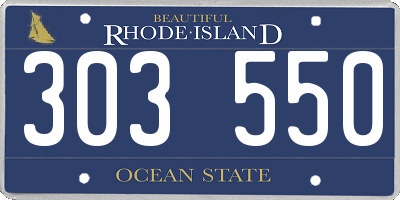 RI license plate 303550