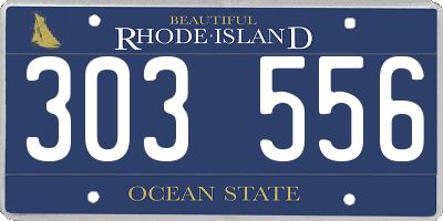 RI license plate 303556