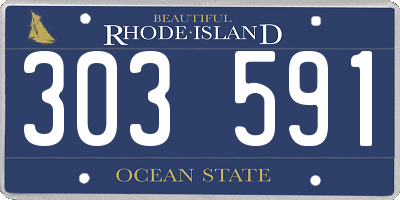 RI license plate 303591
