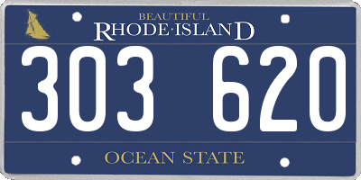 RI license plate 303620