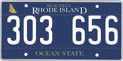 RI license plate 303656