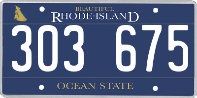 RI license plate 303675
