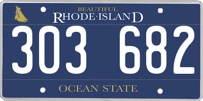 RI license plate 303682