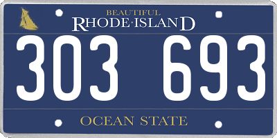 RI license plate 303693