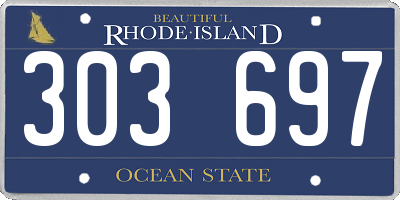 RI license plate 303697