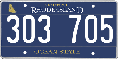 RI license plate 303705