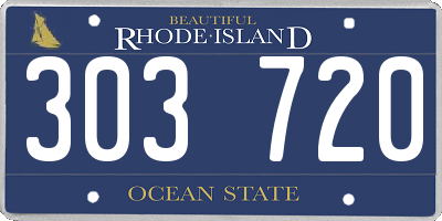 RI license plate 303720