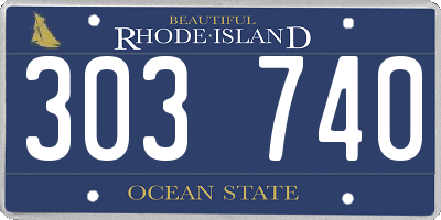 RI license plate 303740