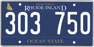 RI license plate 303750