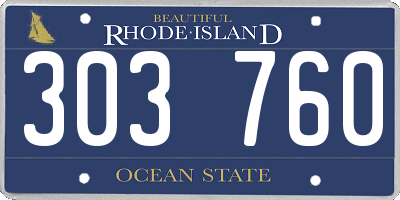 RI license plate 303760