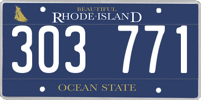 RI license plate 303771