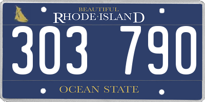 RI license plate 303790
