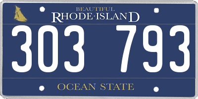 RI license plate 303793