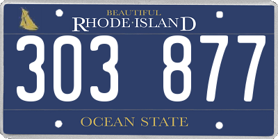 RI license plate 303877