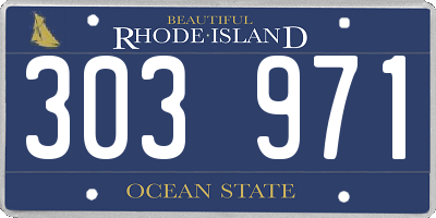 RI license plate 303971