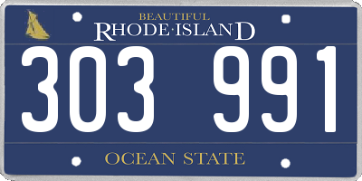 RI license plate 303991