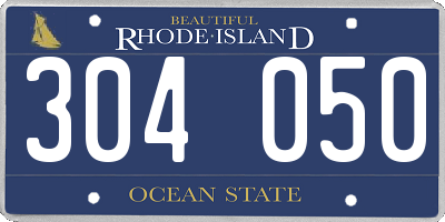 RI license plate 304050