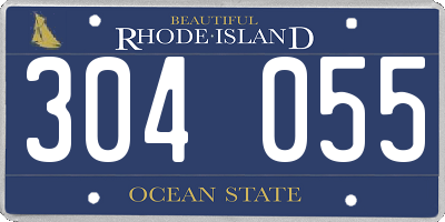 RI license plate 304055
