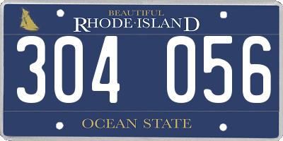 RI license plate 304056