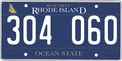 RI license plate 304060