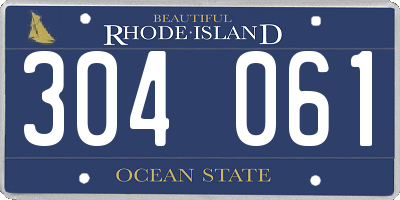 RI license plate 304061