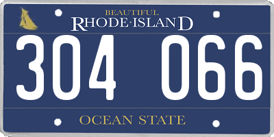RI license plate 304066