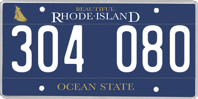 RI license plate 304080