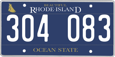 RI license plate 304083