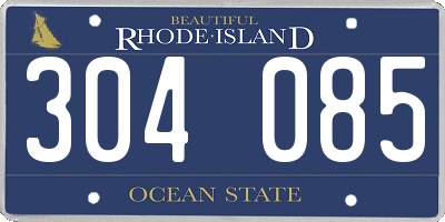 RI license plate 304085