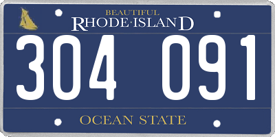 RI license plate 304091