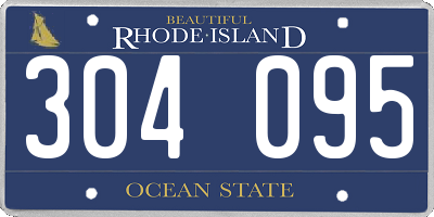 RI license plate 304095