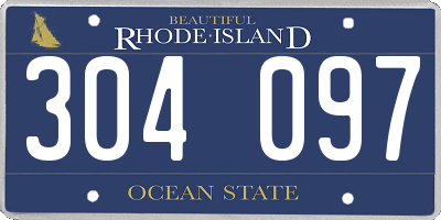 RI license plate 304097