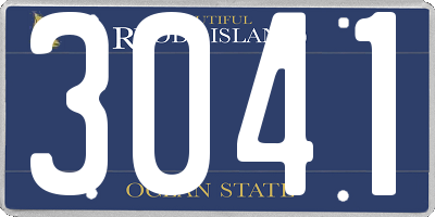 RI license plate 3041