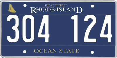 RI license plate 304124