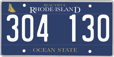 RI license plate 304130