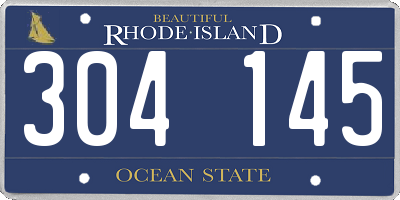 RI license plate 304145