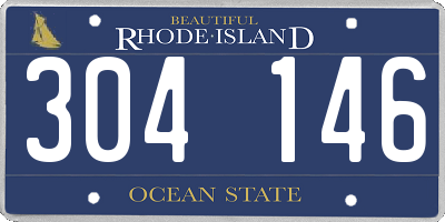 RI license plate 304146