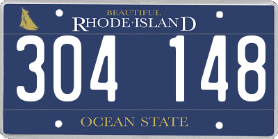 RI license plate 304148