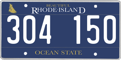 RI license plate 304150