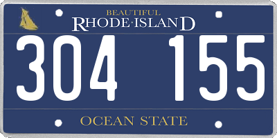 RI license plate 304155