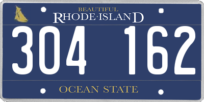 RI license plate 304162