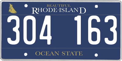RI license plate 304163